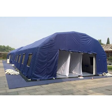 大型藍色充氣帳篷